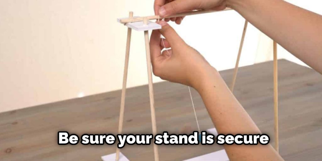 Be sure your stand is secure and won't slide around a table, desk, or floor. Sand may be spread across the surface to give it increased friction.