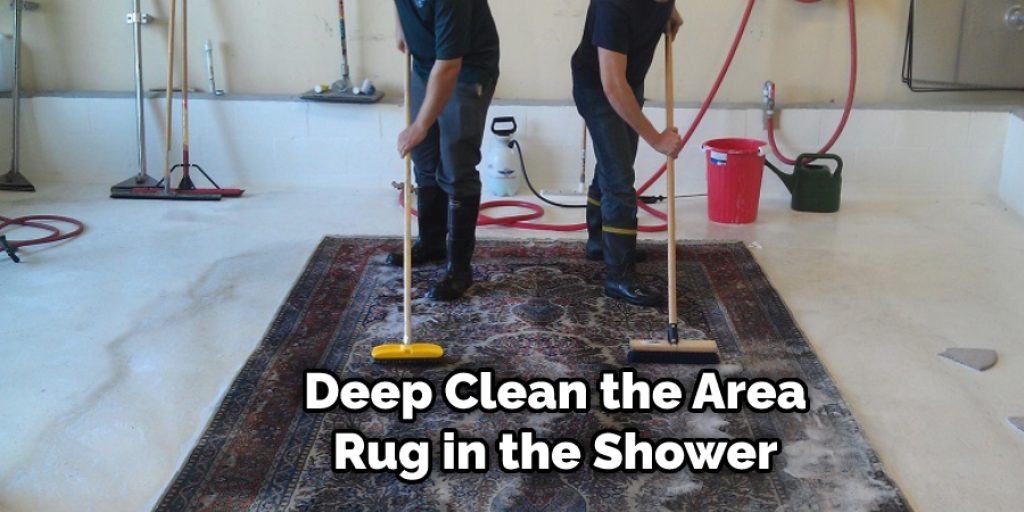 Deep Clean the Area Rug in the Shower