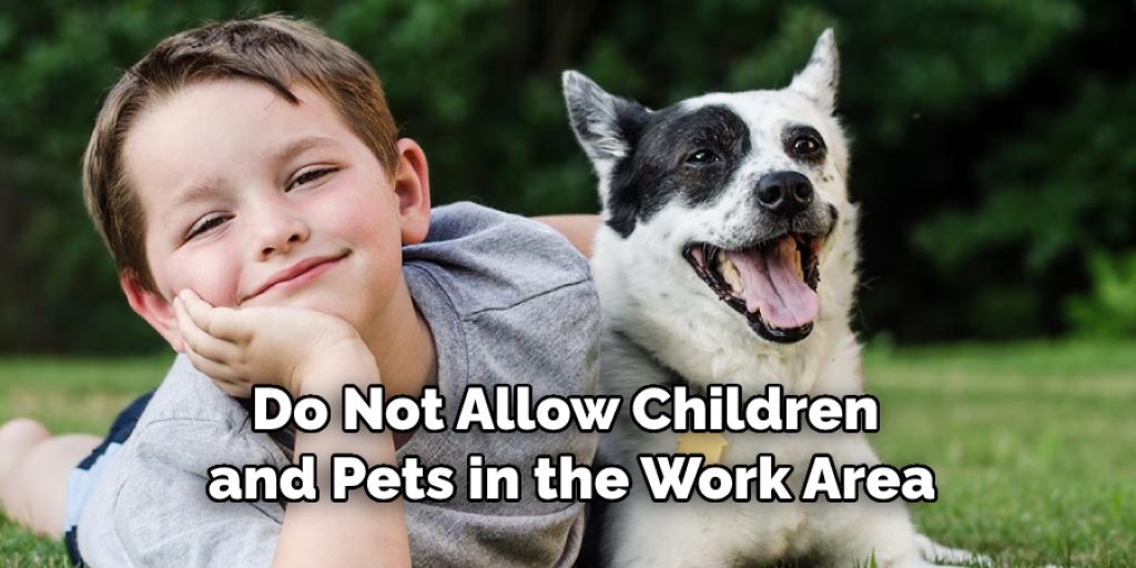 Do Not Allow Children and Pets in the Work Area