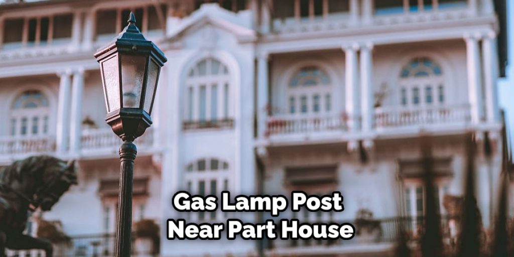 Gas Lamp Post Near Part House