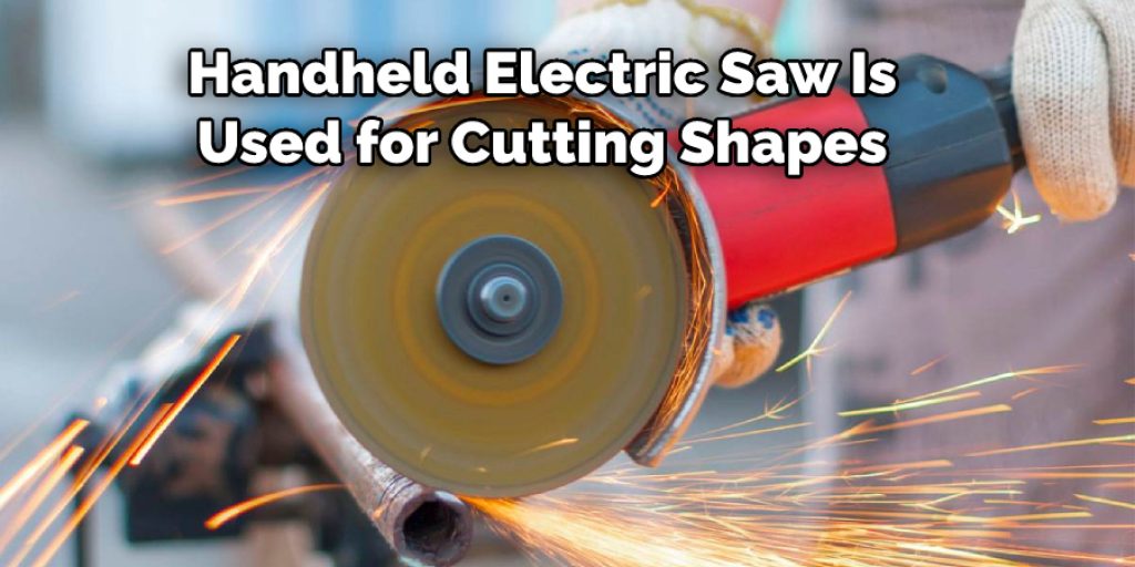 Handheld Electric Saw Is Used for Cutting Shapes