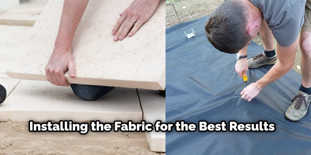 Installing the fabric for the best results concrete slabs