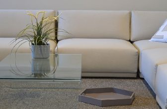 how to place a rug under a sectional sofa