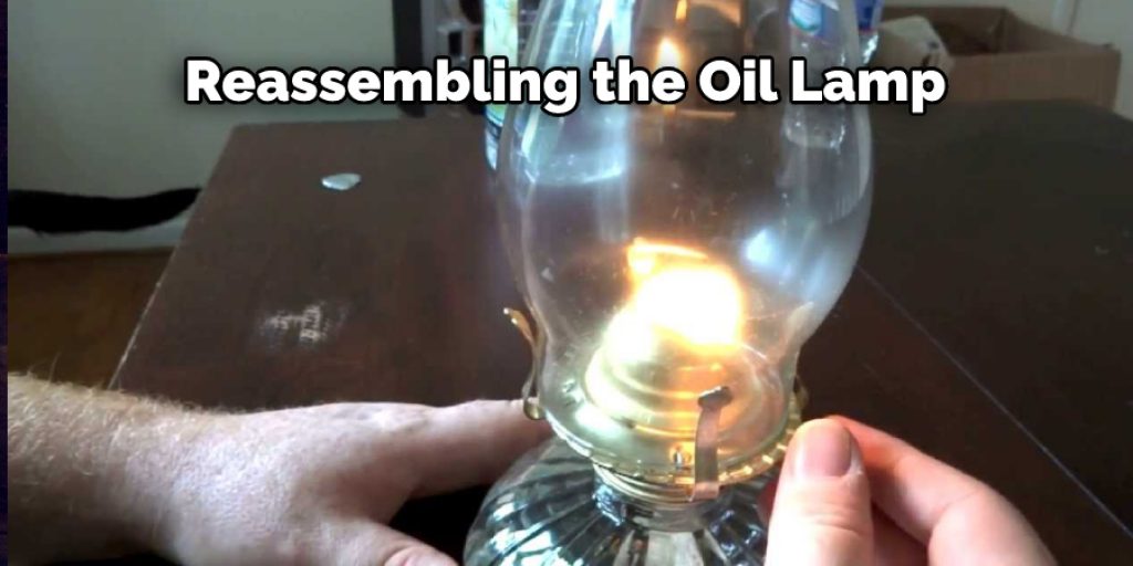 reassembling the oil lamp