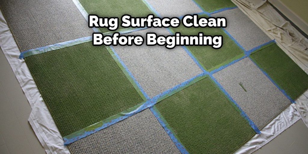 Rug Surface Clean Before Beginning