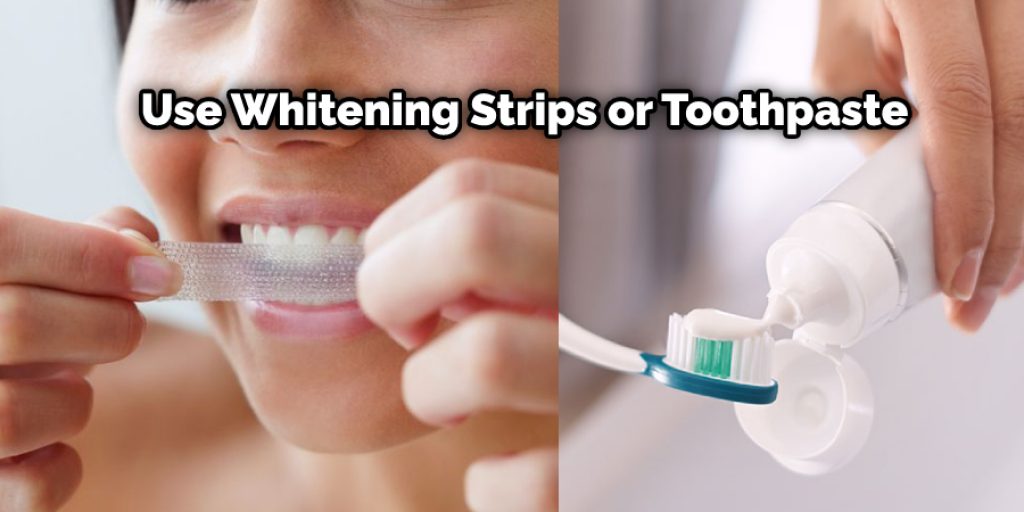 Whitening toothpaste that contains hydrogen peroxide works to whiten and brighten your teeth and reduce plaque and leave your breath fresher for longer!