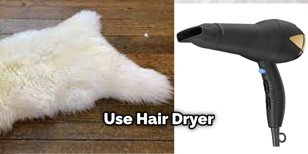 Take any hairdryer and start to blow from outside of the wool side of the rug. It will become less rough and softer.