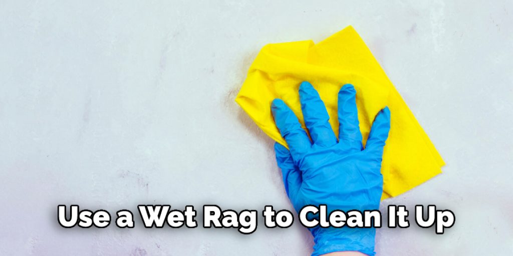 Use a Wet Rag to Clean It Up