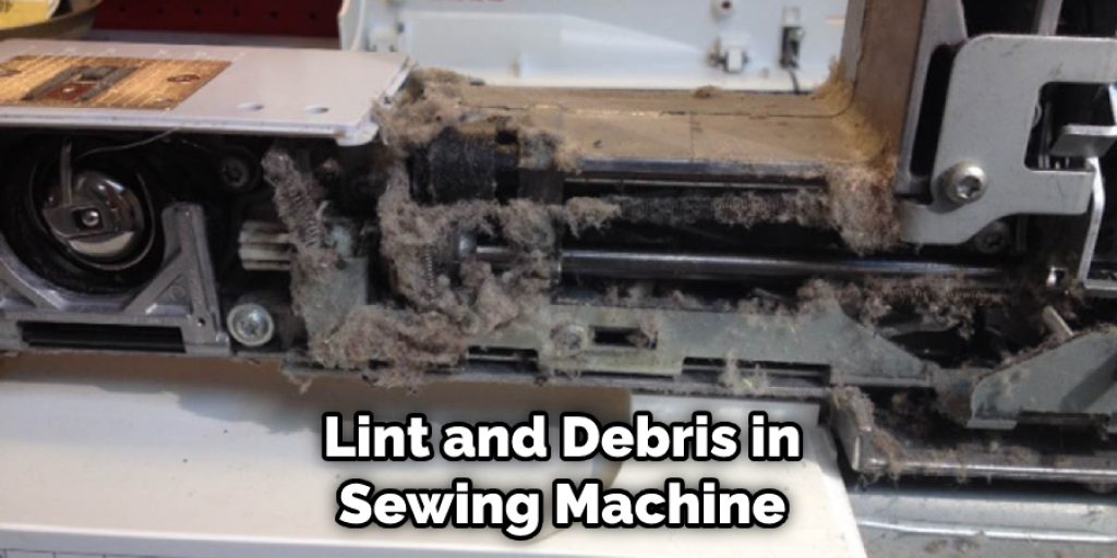 Lint and Debris in Sewing Machine 