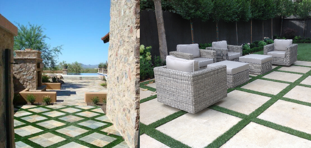 How to Install Artificial Grass Between Concrete Slabs