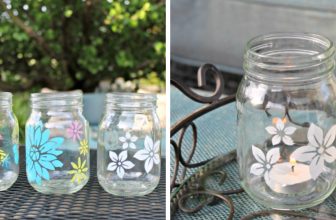 How to Stencil on Glass Jars