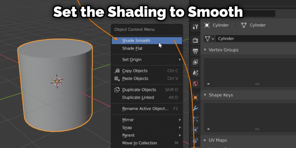 Set the Shading to Smooth