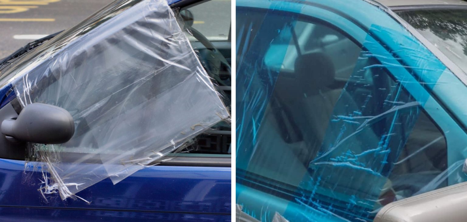 How to Cover a Broken Car Window with Plastic Wrap | 10 Methods