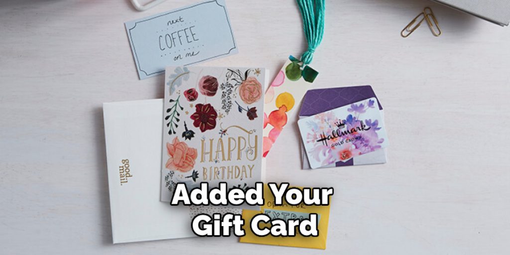 Added Your Gift Card