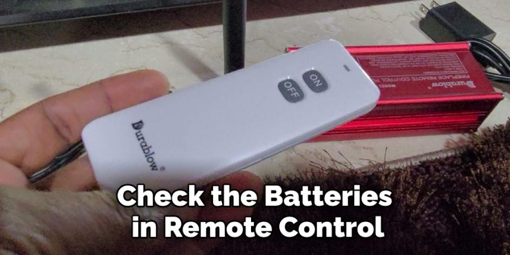 Check the Batteries in Remote Control