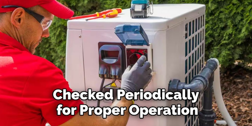 Checked Periodically 
for Proper Operation