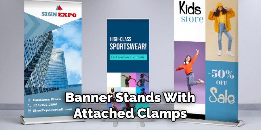 Banner Stands With Attached Clamps