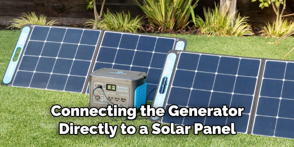Connecting the Generator Directly to a Solar Panel
