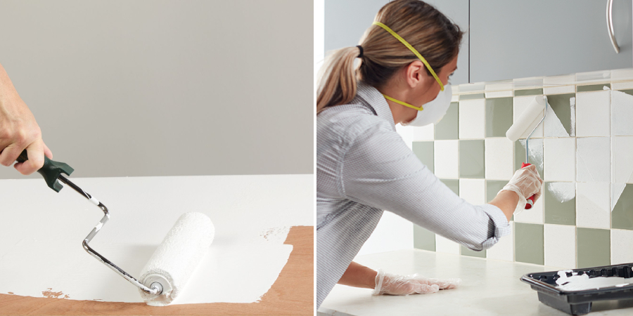 How to Paint Tile Countertops