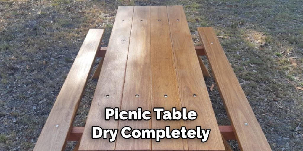 Picnic Table Dry Completely