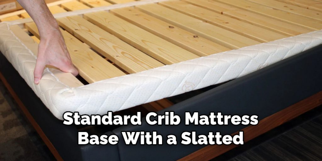 Standard Crib Mattress Base With a Slatted