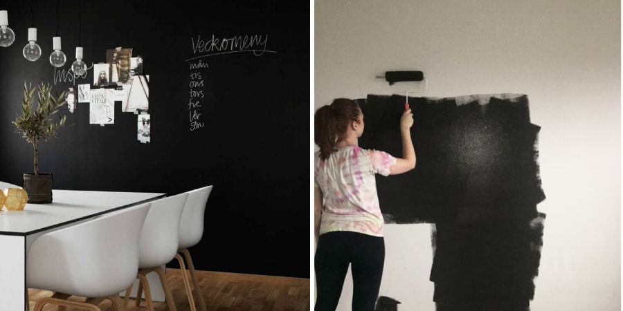 How to Paint Over Black Walls