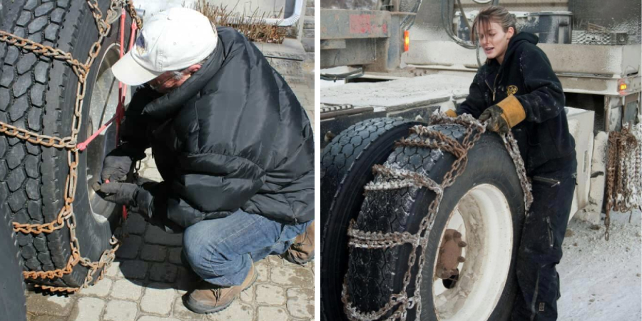 How to Put on Tire Chains on A Semi