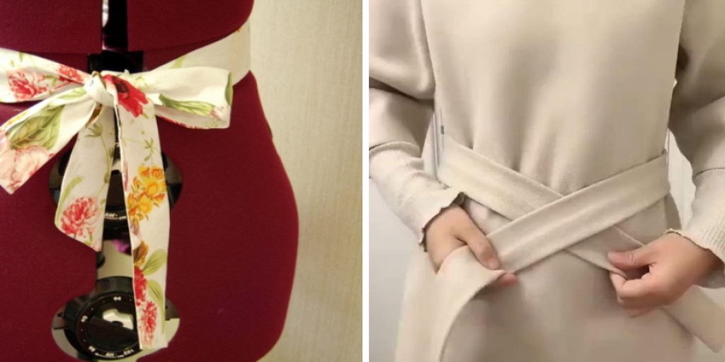 How to Tie a Fabric Belt on a Dress