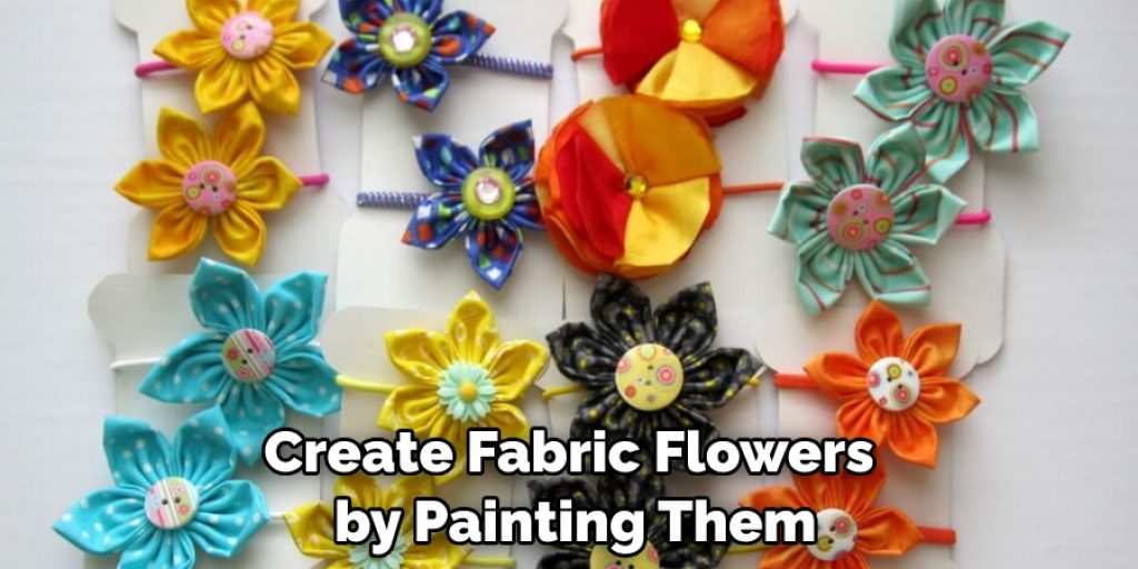 Create Fabric Flowers by Painting Them