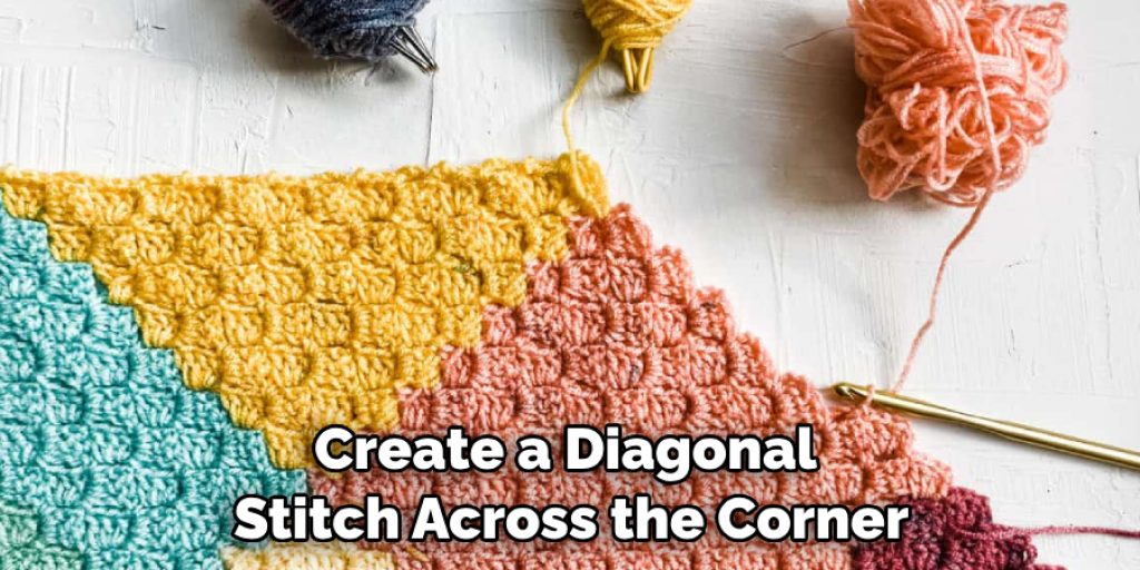 Create a Diagonal Stitch Across the Corner
