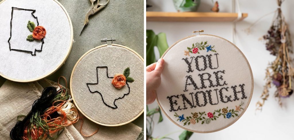 How to Finish Cross Stitch in Hoop
