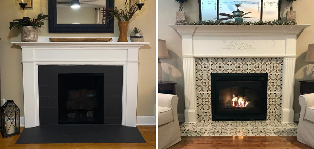 How to Paint Tile Fireplace