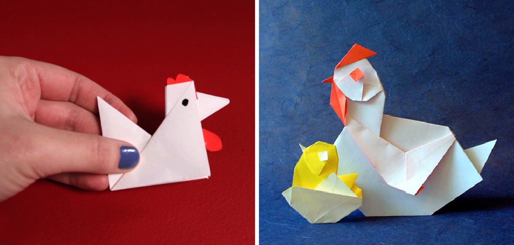 How To Make A Origami Chicken 