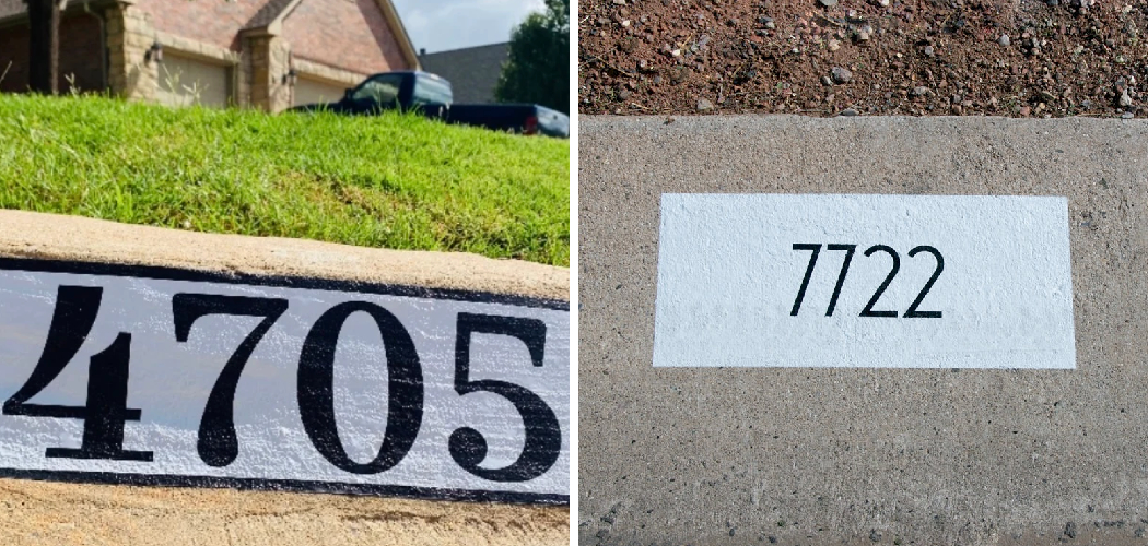 How to Paint Numbers on Curb