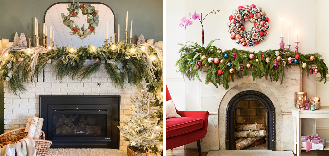 How to Decorate Mantel With Garland