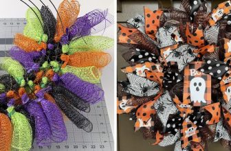 How to Make Halloween Wreath With Mesh