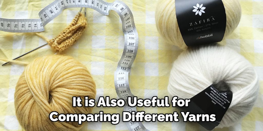 It is Also Useful for Comparing Different Yarns