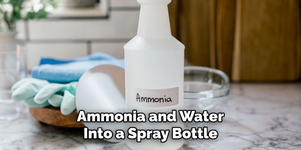  Ammonia and Water Into a Spray Bottle