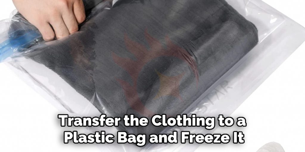 Transfer the Clothing to a Plastic Bag and Freeze It