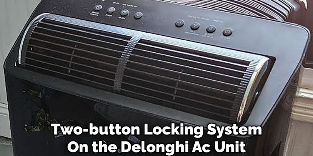 Two-button Locking System
On the Delonghi Ac Unit